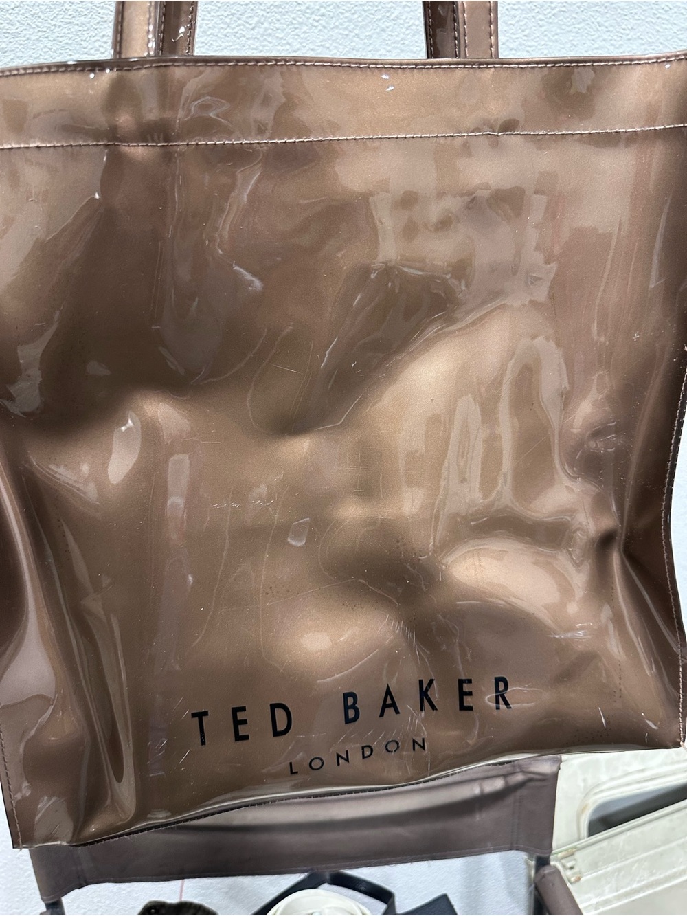 Ted Baker Brown Glossy Vinyl Tote